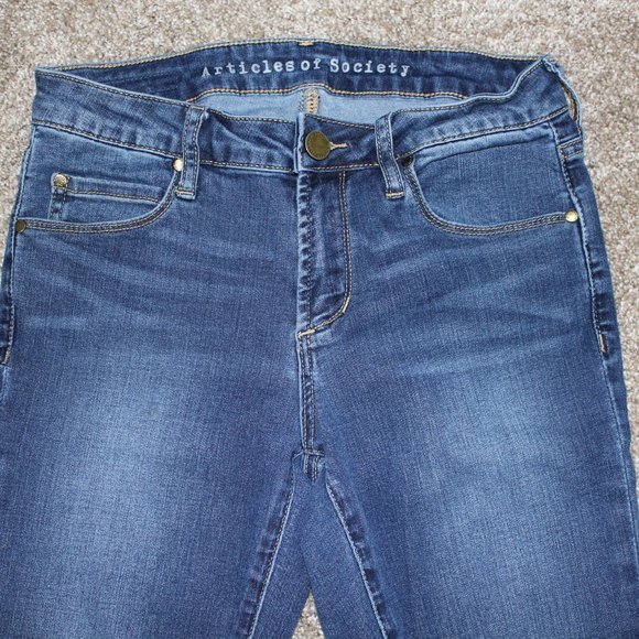 Articles of Society Dark Wash Camino Skinny Jeans Denim Pants Womens Size 25 - Picture 2 of 7